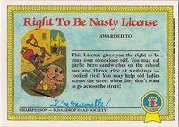 Right To Be Nasty Award