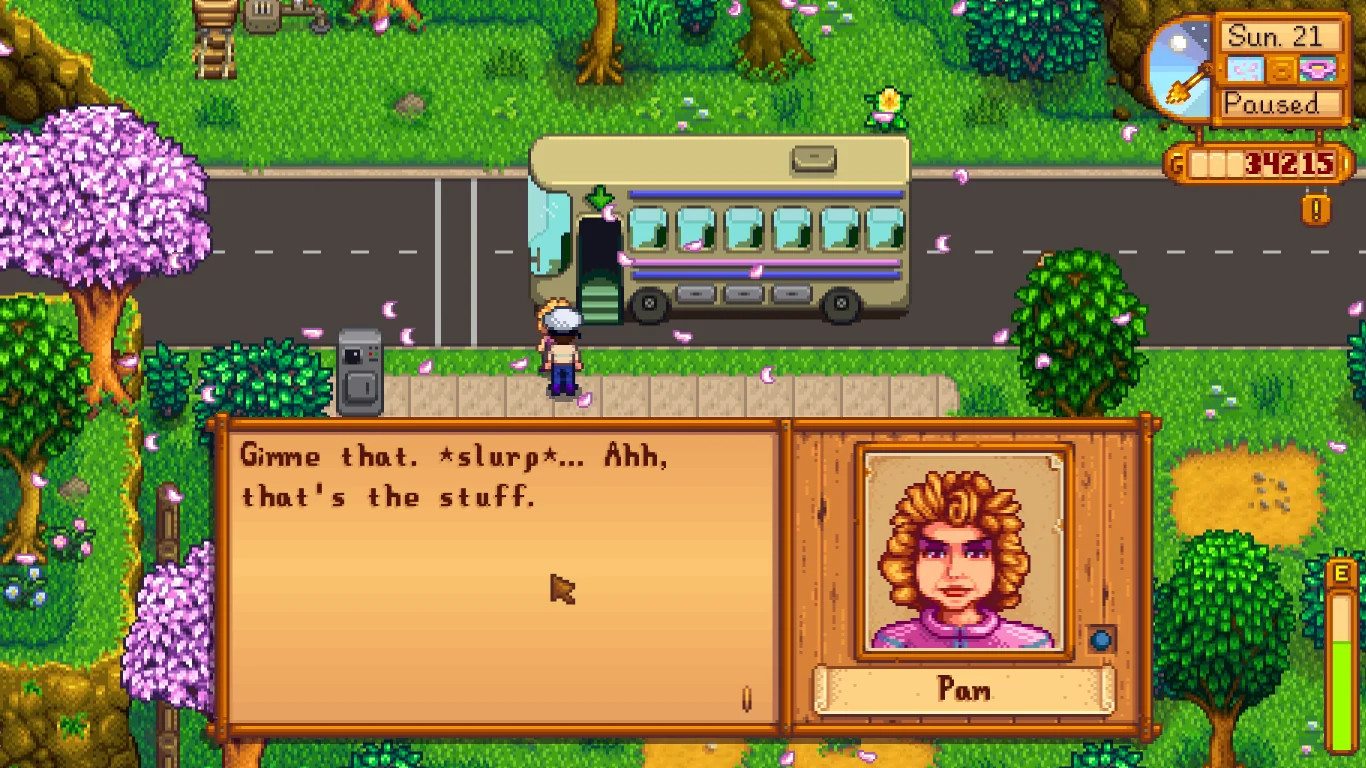 Pam, totally ready and prepared to perform her duties as a bus driver.