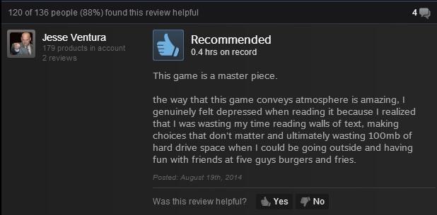 Depression Quest Steam Review9