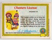 Cheater's License