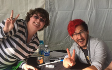 Fat wamen "Mandolin" being "lovely" to Markiplier. Would not have sex with her.