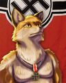 One of the first photoshops. A nazifur symbolizes the sadness of neo-nazis for the loss of purity of the Aryan race.