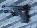 The shooter's M&P9 Shield EZ