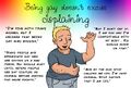 "Being gay isn't an excuse for cisplaining!"