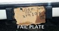 The "Fail Plate": a famous picture from the Internets, with its origins (naturally) in West Virginia.