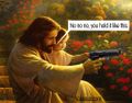 Jesus was notorious for giving very young children guns