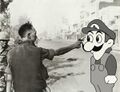 Weegee was shot execution style, but luckily he had 3 lives left.