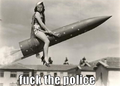 Back in the '50s, when wimmin started getting ideas, they'd commonly ride through suburban neighborhoods on giant bullet vibrators shouting anti-police slogans.