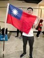 KaiWei about to rip the Taiwanese flag after finding out that it has a lot of people who play Genshin Impact.