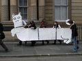 The HMS Longcat being paraded