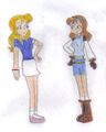 "Here's a pic to show you guys that my LU OC Bia Jetstream and my Fat Albert OC, Vanessa look nothing alike."