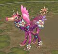 Note the flowers, gems, tail, unicorn horn, wings and ridiculously bright colors.