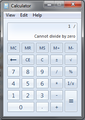 Even Windows 7 can't divide by zero!