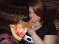 Fat chicks love pizza.