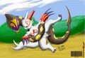 Seviper vs. Zangoose.