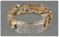 Identity Bracelet 9-carat gold with 55 brilliant-cut diamonds