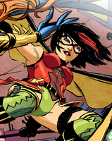 Somehow in DC's Ame-Comi Girls Carrie Kelly becomes Japanese and still hasn't learned to keep her legs closed