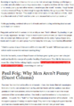 Paul being a cuck on why men are unfunny and GamerGate is fucked up.