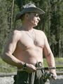 A world leader not afraid to show some skin, also notable for his fishing.