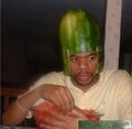 Watermelonz are often hollowed out and used as helmets by niggers