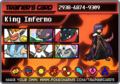 The almighty King Inferno's trainer card! Omg!