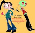 a typical Invader Zim slash fanart