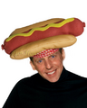 Davey wearing a hot dog hat.