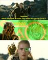 Legolas sees the power.