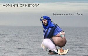 Mohammed writes the koran.jpg