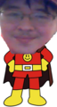 an image of Tim cosplaying as Anpanman made after a handicapped Japanese man pointed out the resemblance.