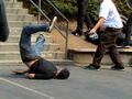 The kickflip (pictured) is the most secondmost common trick, the first one is stealing from old women