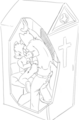 A furry drawing depicting typical Catholic behavior.