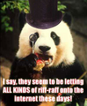 Some pandas are upper class.