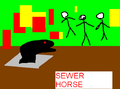 MS Paint Sewer Horse