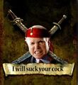 John McCain: he will suck your cock.