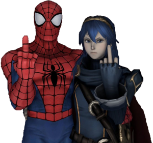 Spidercina middle finger transparent.png