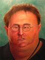 A self-portrait titled "The many chins of Gabe".