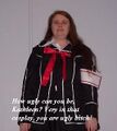 Smileless Kathleen as Yuki from Vampire Knight. Can we say UGLY COSPLAY OUTFIT? Yes, we can.