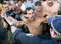 Fighting police with beer bottles is the Australian way. FUKIN STRAYYA MATE!!1!oneone