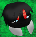 Black Kirby with emo hair! Because the innocent world of Kirby was in need of true edge.