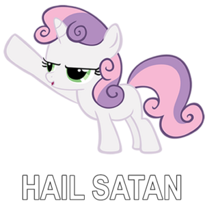 Sweetie belle hail satan.png