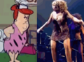 Tina Turner's relation with The Flintstones.✓