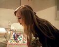 Dakota claims to be only 16.. of course that would explain the number 18 on her birthday cake.