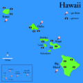 A map of the area. Only one of the islands is habitable.