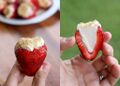 Cheesecake filled strawberries