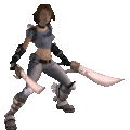 No relation to Croft nor the Tomb Raider series; but her appearance are uncannily similar.