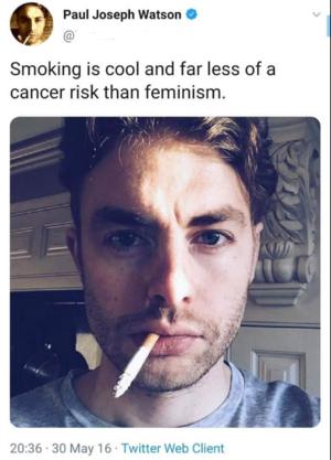 Paul joseph watson smoking tweet.png