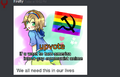 "So quirky XD" communist faggots