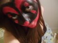 Typical Myspace juggalette sporting darth maul facepaint.