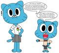 Gumball admits to having his classmates fuck a sex doll of his mom.